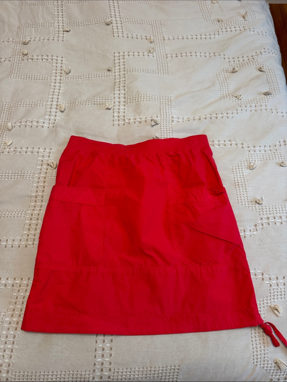 Armani Jeans Bold Red Ribbed Waistband skirt